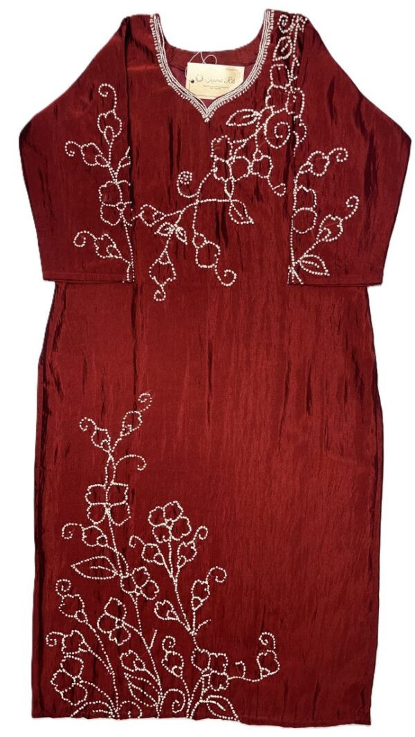 Roman Silk Hand Embroidery Kurti Set