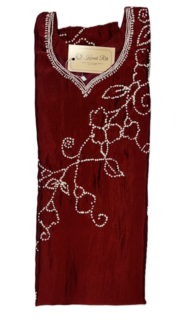 Roman Silk Hand Embroidery Kurti Set