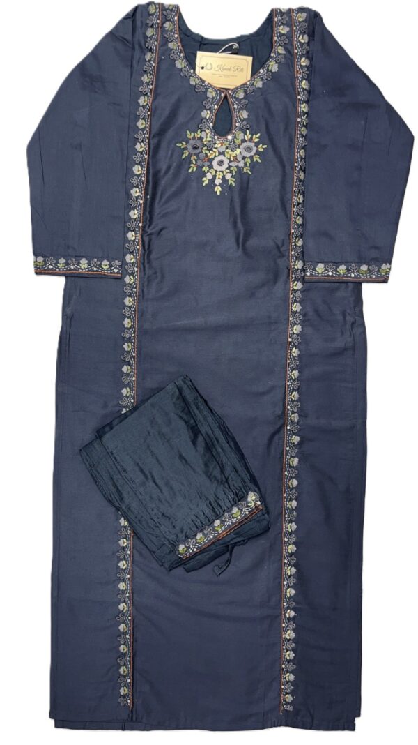 Cotton Silk Handwork Kurti and Pant