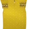 Mustard Yellow Handloom Cotton Kurti Set