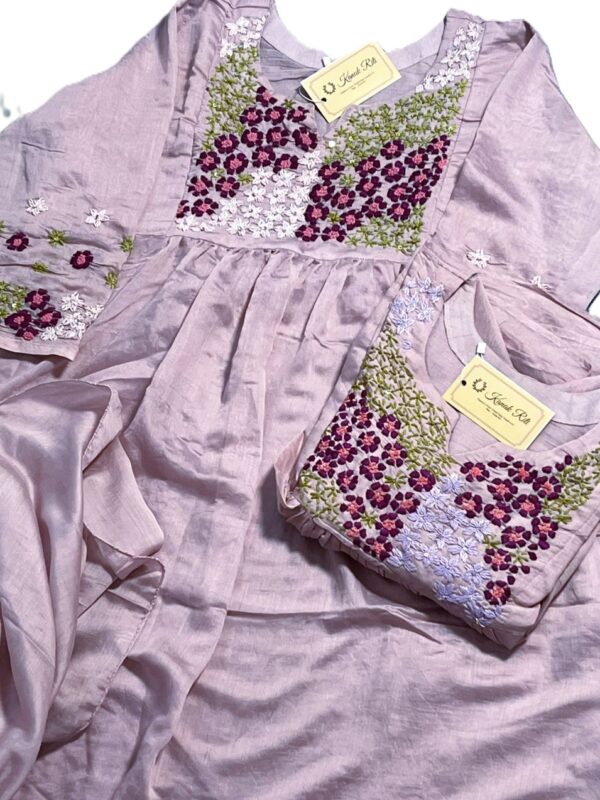 Mul Chanderi Kurti Set