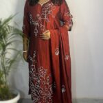 Roman Silk Hand Embroidery Kurti Set