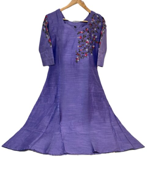 Raw silk dress