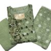 Pastel Green Jamdani Weaving Hand Embroidery Kurti Set
