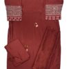 Roman silk Rushed color kurti set