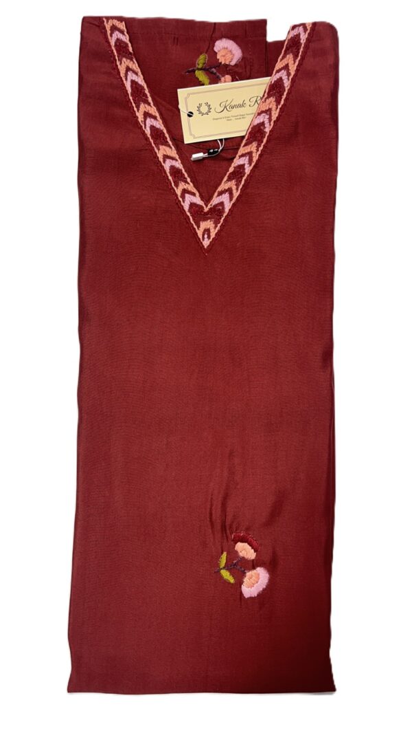 Roman silk Rushed color kurti set