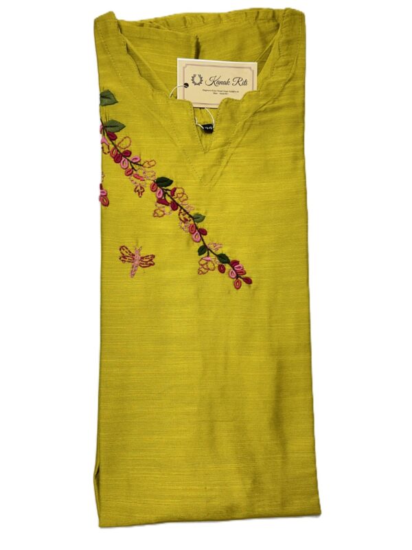 Raw Silk A-Line Midi Length Dress