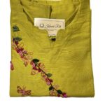 Raw Silk A-Line Midi Length Dress