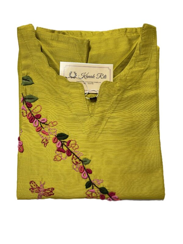 Raw Silk A-Line Midi Length Dress