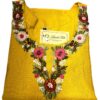 Mustard Yellow Vertica Cotton Kurti with Hand Embroidery