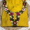 Mustard Yellow Vertica Cotton Kurti with Hand Embroidery