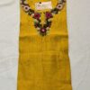 Mustard Yellow Vertica Cotton Kurti with Hand Embroidery