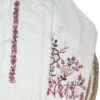 Off-White Khadi Cotton Kurti with Floral Hand Embroidery
