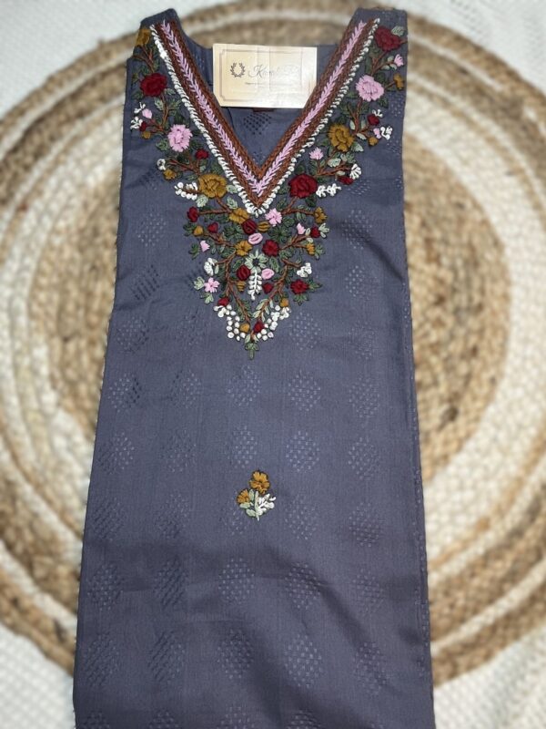 Artisan Floral Embroidered Cotton Blend Kurti