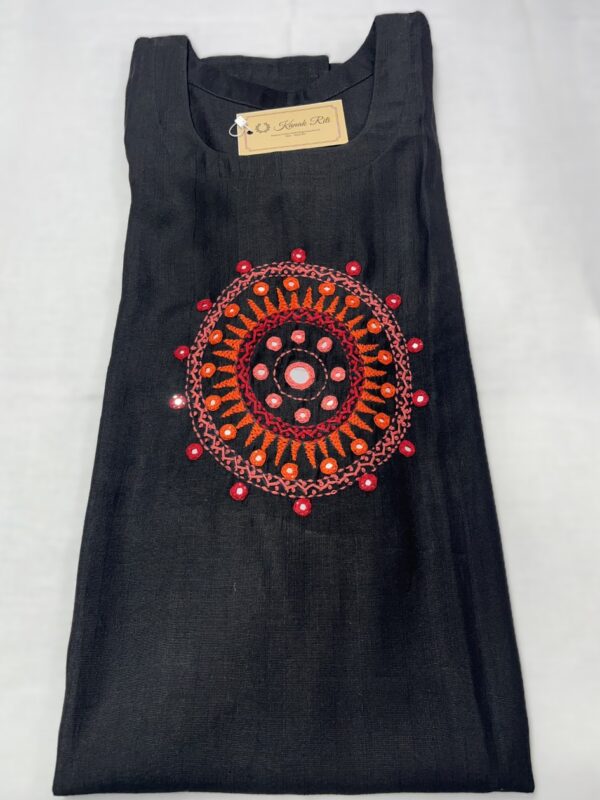 Black cotton kurti set