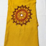 Cross stitch & chain stitch thread work