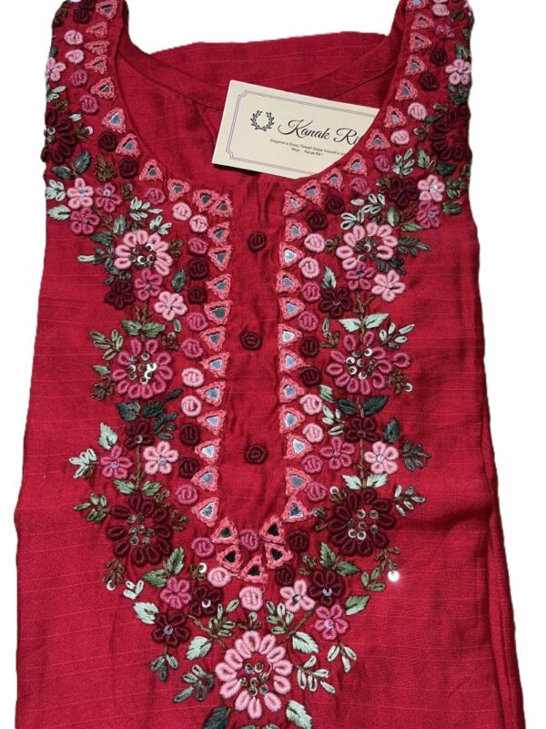 Mirror work silk kurti