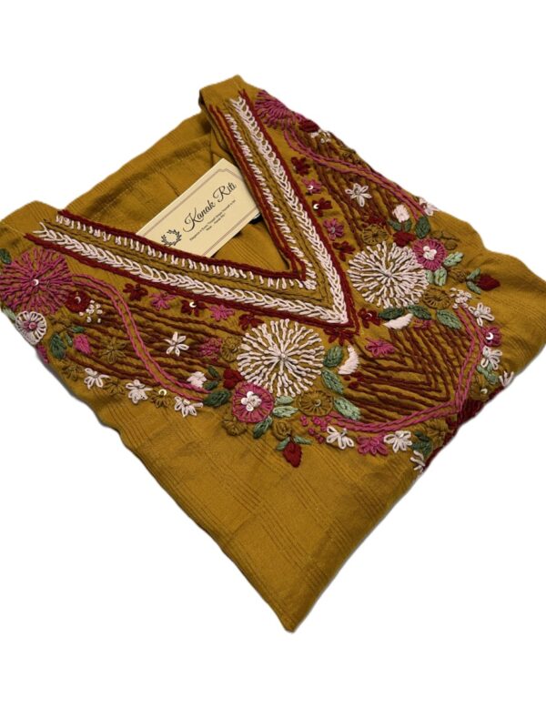 Premium yellow hand work kurti