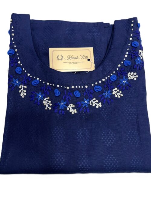 Blue hand stitched kurti