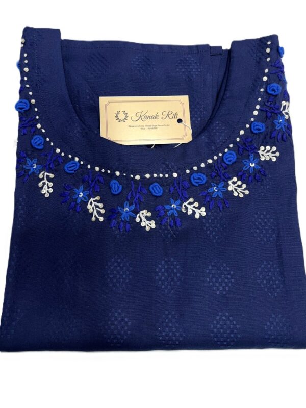 Blue hand stitched kurti