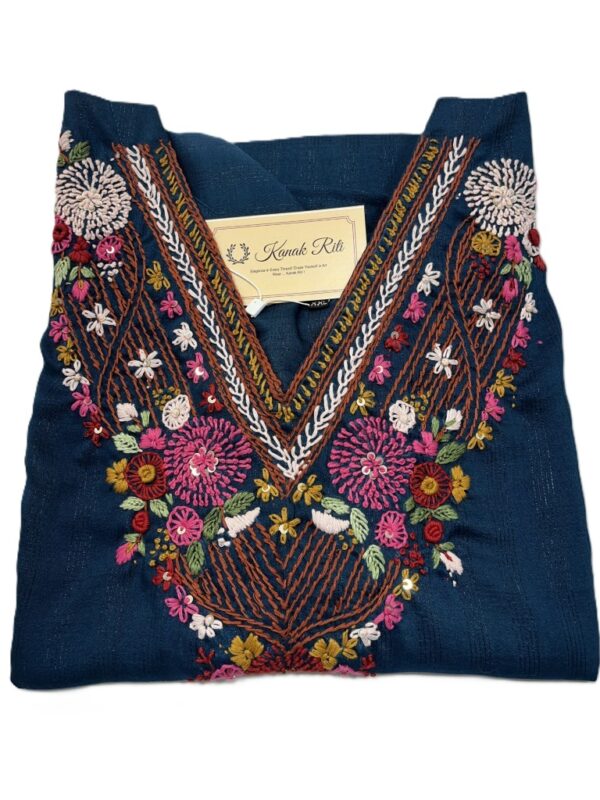 Premium navy blue hand work kurti online