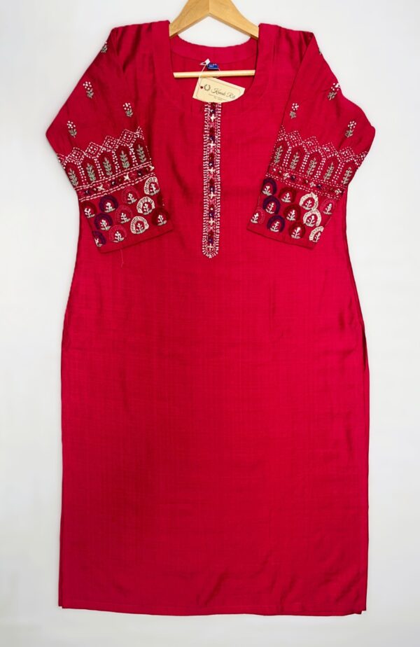 Cotton Kurti for Women with Rich Hand Embroidery