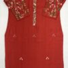 Ethnic Handmade Kurti for Women Floral Satin Stitch