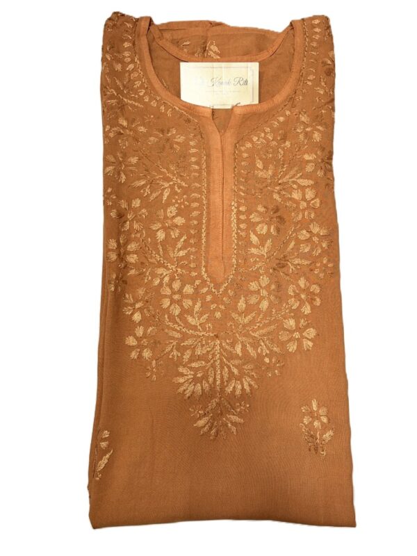 Hand Embroidered Lucknowi Chikankari Kurti