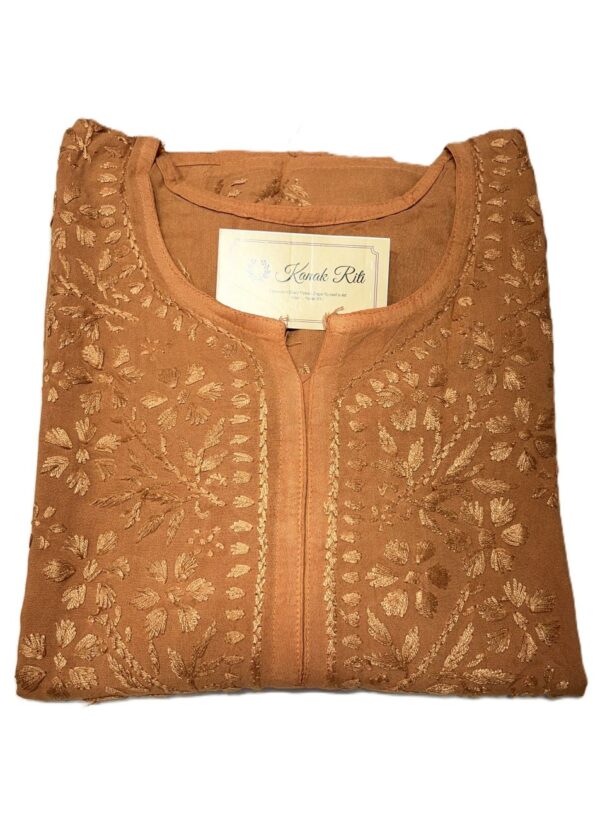 Hand Embroidered Lucknowi Chikankari Kurti