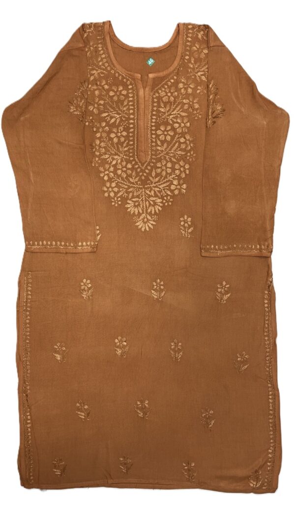 Hand Embroidered Lucknowi Chikankari Kurti