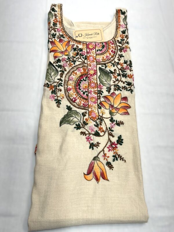 Hand paint and stitched kurta with pant set