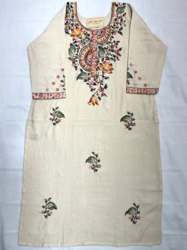 Hand paint and stitched kurta with pant set
