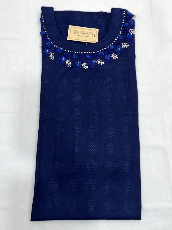 Blue hand stitched kurti