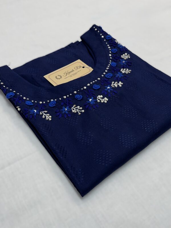 Blue hand stitched kurti