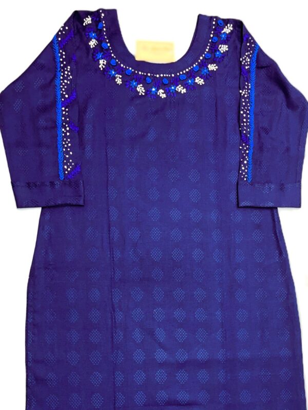 Blue hand stitched kurti