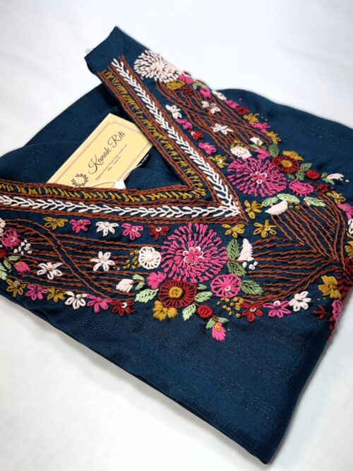 Premium navy blue hand work kurti online