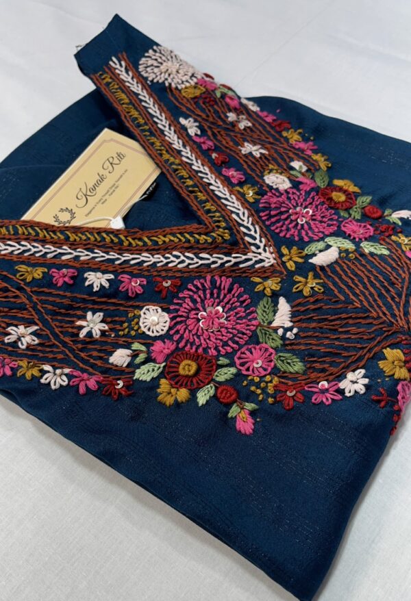Premium navy blue hand work kurti online