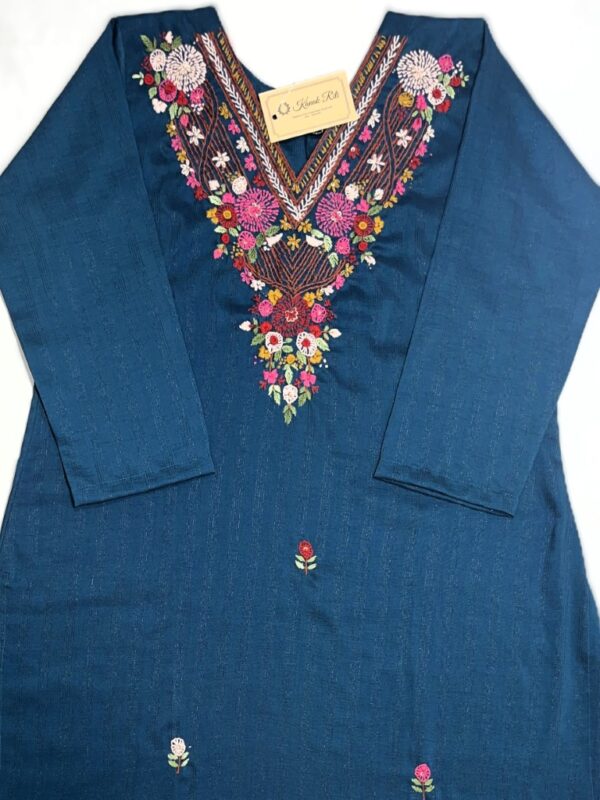 Premium navy blue hand work kurti online