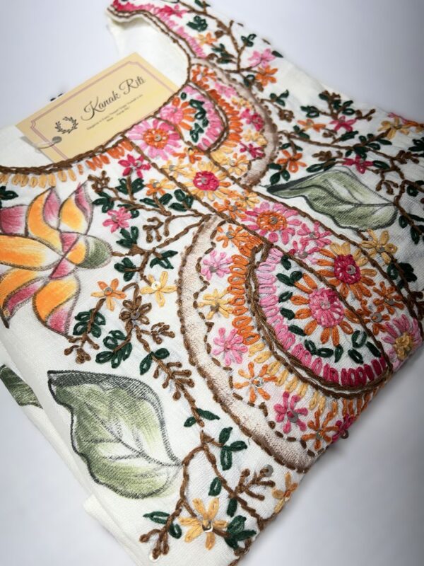 Hand paint and stitched kurta with pant set