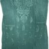 Elegant green long Chikankari kurti for women