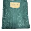 Elegant green long Chikankari kurti for women