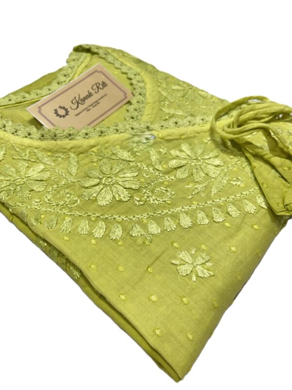 Angrakha Chikankari kurti for women