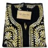 Elegant black Chikankari long kurti for women