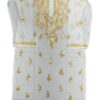 Elegant white cotton Chikankari kurti