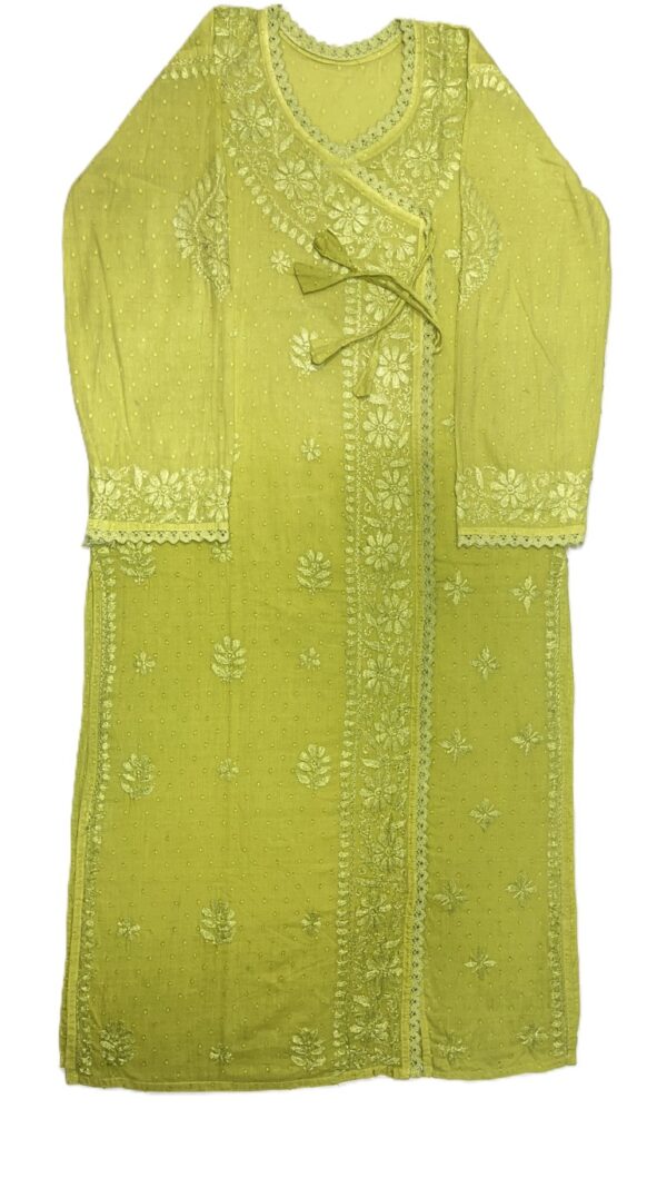 Angrakha Chikankari kurti for women