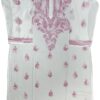 Traditional white cotton Chikankari kurti