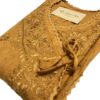 Mustard Angrakha Chikankari kurti for women online