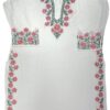 White Chikankari kurti for women
