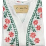 White Chikankari kurti for women