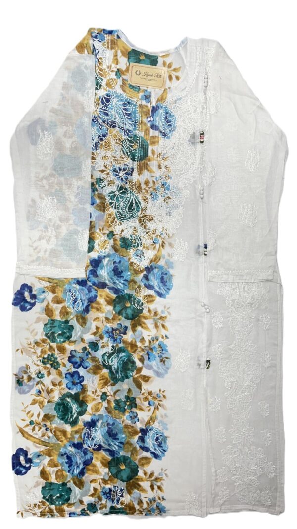 Floral designer Chikankari kurti for women